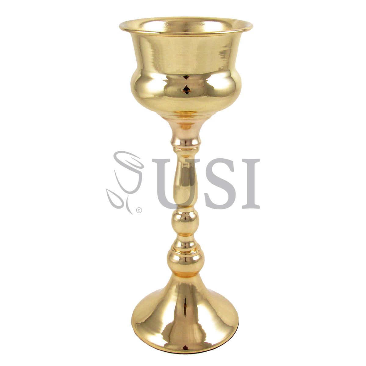 Trophy Top Vase Centerpiece, 13.5in, Gold