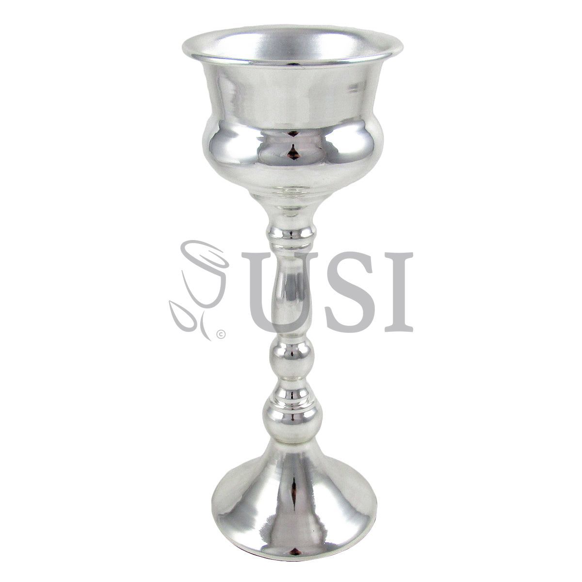 Trophy Top Vase Centerpiece, 13.5in, Silver