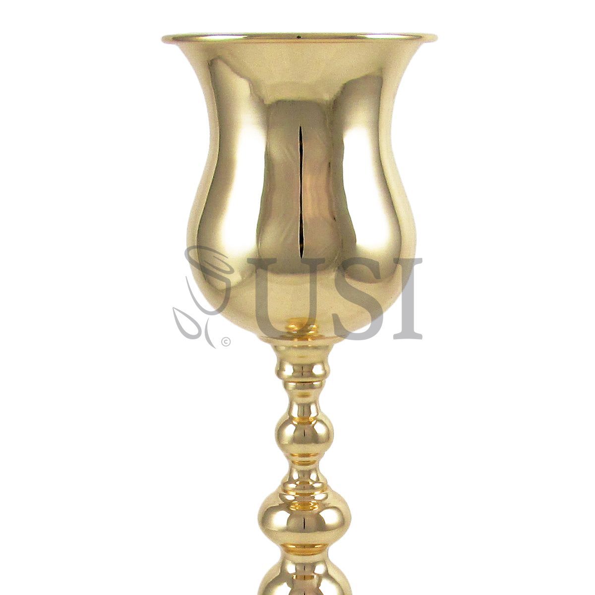Hurricane Mermaid Vase Centerpiece, 20.25in, Gold