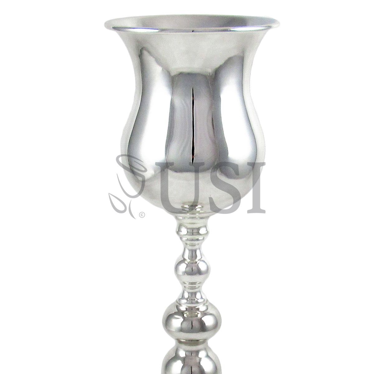 Hurricane Mermaid Vase Centerpiece, 20.25in, Silver