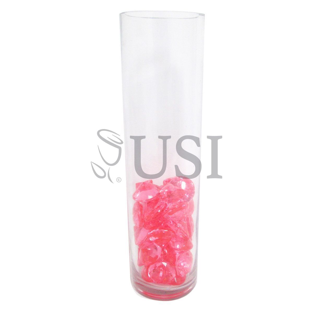 Large Acrylic Diamonds in Bag, Coral