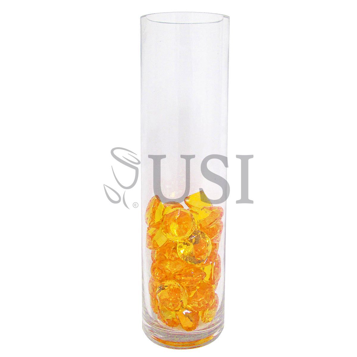 Large Acrylic Diamonds in Bag, Gold