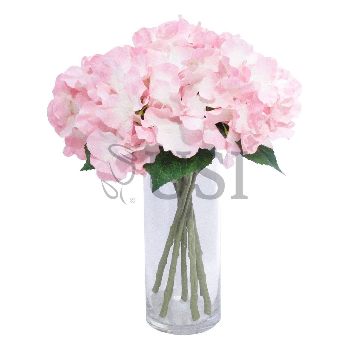 Hydrangea Stem, 14in, Blush Pink