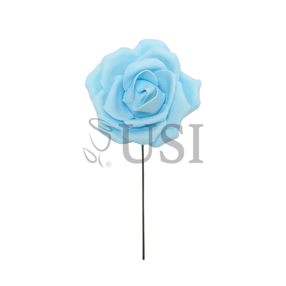 Giant Foam Rose, 8in, Light Blue (5 size options)