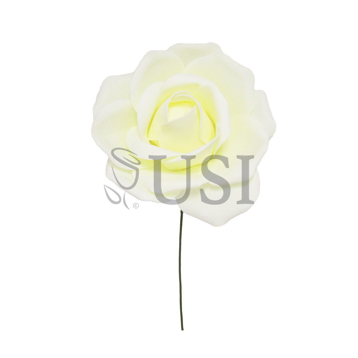 Giant Foam Rose, 12in, Cream White (5 size options)