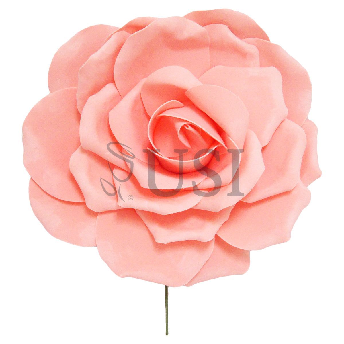 Giant Foam Rose, 20in, Blush Pink (5 size options)