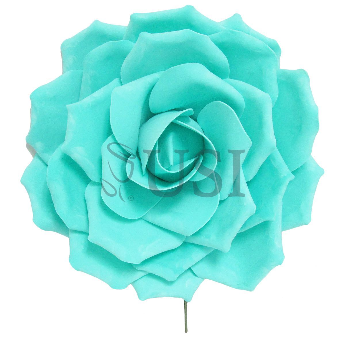 Giant Foam Rose, 20in, Tiffany Blue (4 size options)