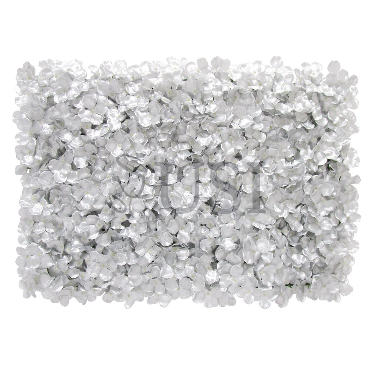 Hydrangea Silver Flower Mat, 16x24in, Silver