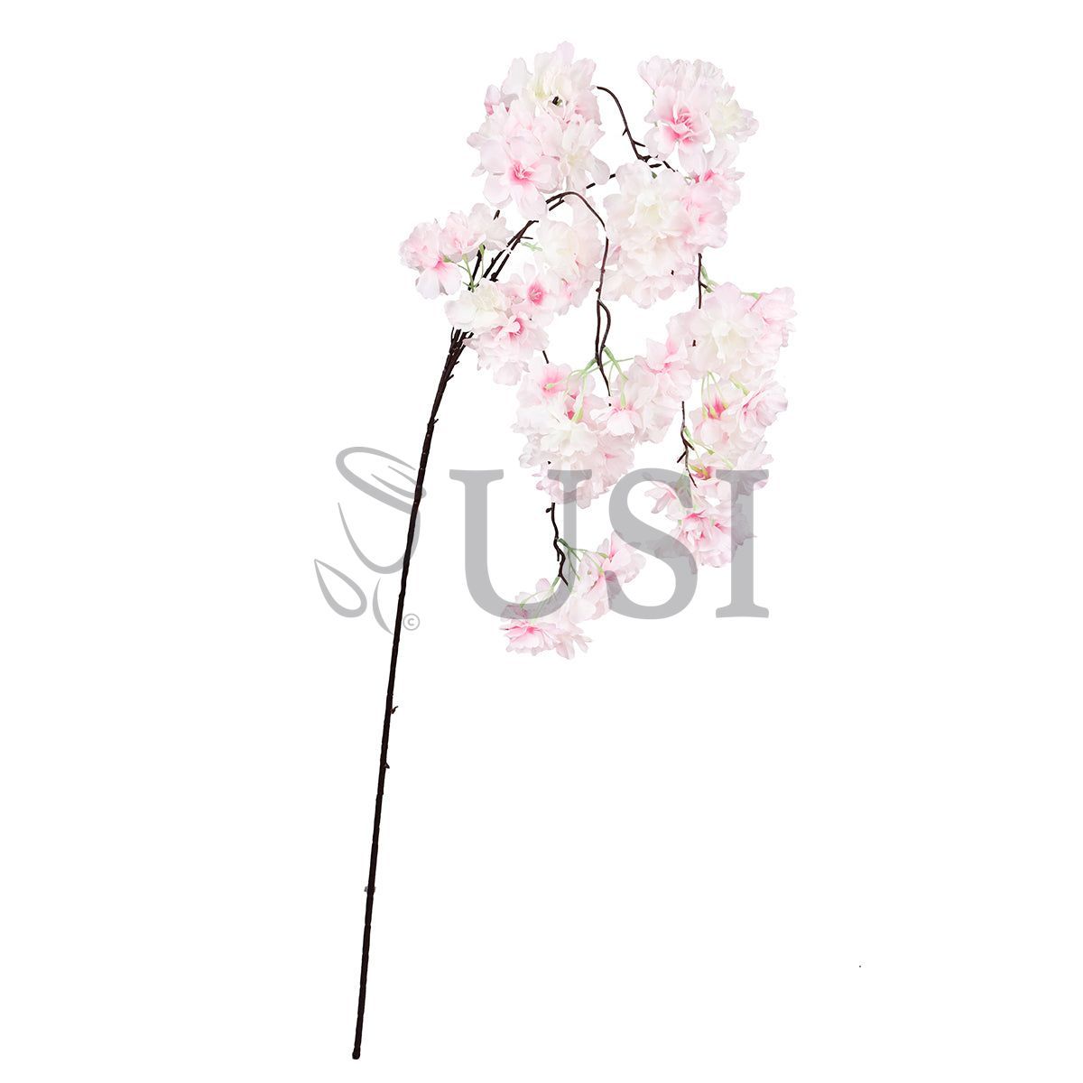 Hanging Cherry Blossom Spray Triple Bloom, 58in, Pink