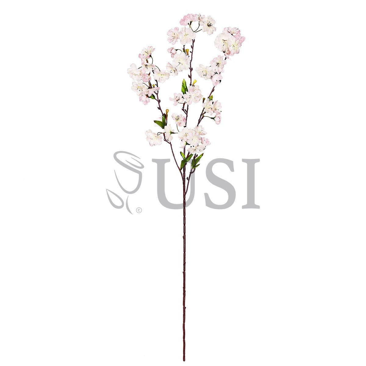 Lovely Cherry Blossom Flower Spray, 35in, Cream Pink