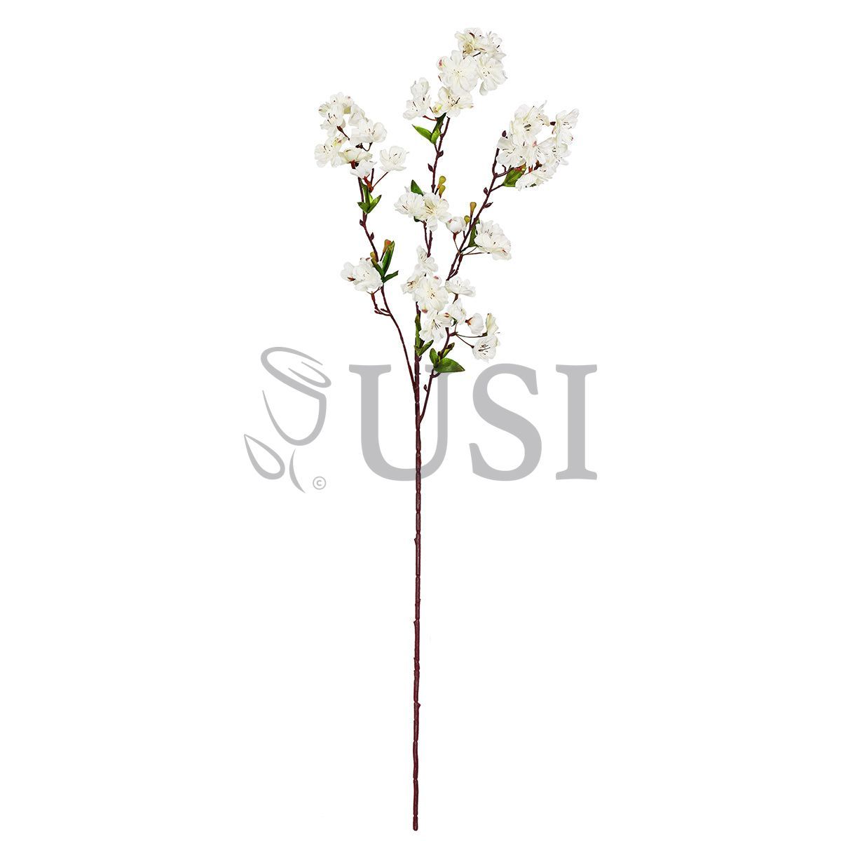 Lovely Cherry Blossom Flower Spray, 35in, Cream White