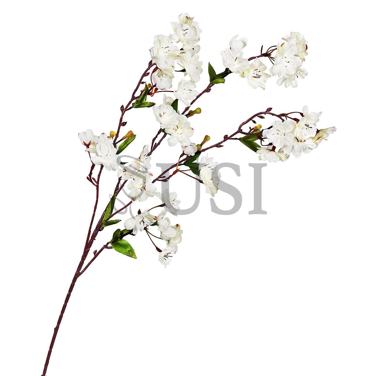 Lovely Cherry Blossom Flower Spray, 35in, Cream White