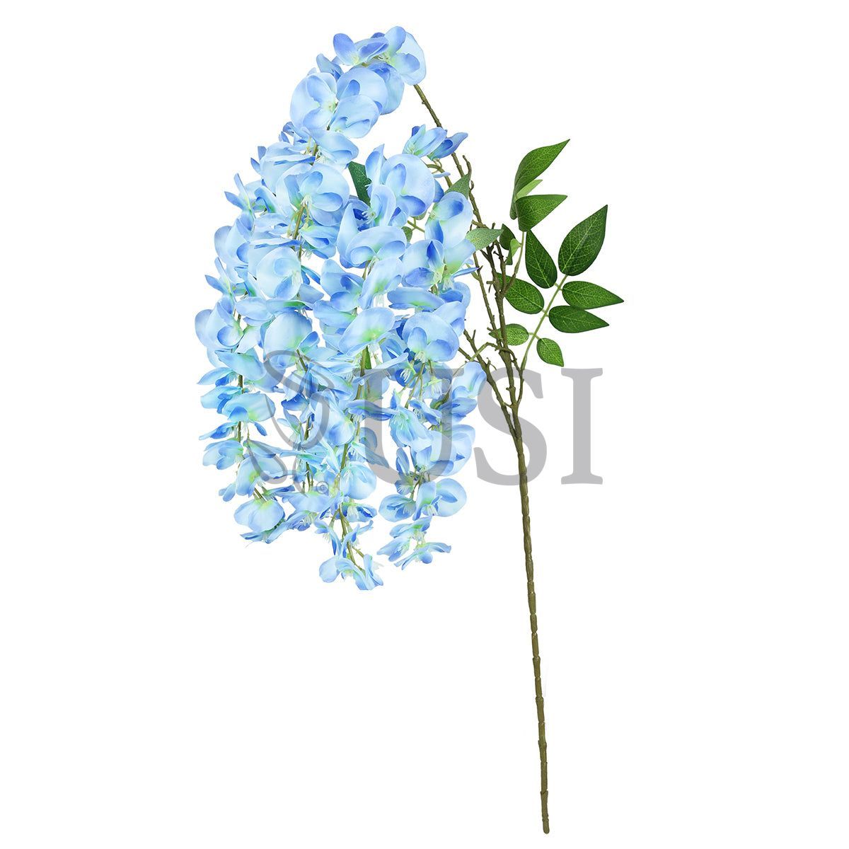 Japanese Wisteria Hanging Flower Spray x6, 44in, Blue