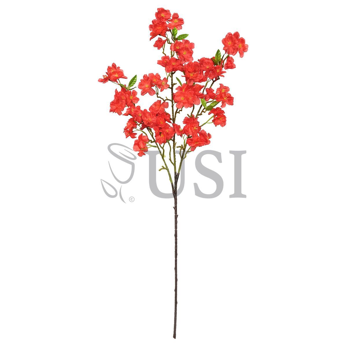 Spring Cherry Blossom Flower Spray, 40in, Red
