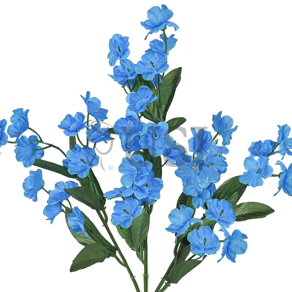 Standard Double Ruffle Baby's Breath Gypsophila Flower Spray, 18in, Blue