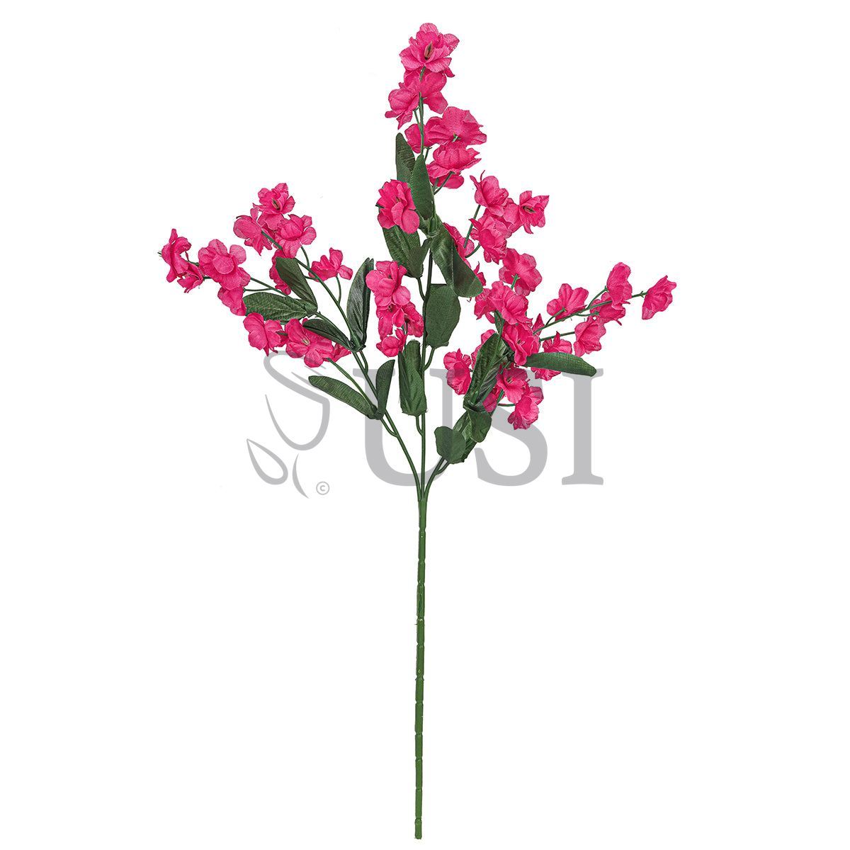 Standard Double Ruffle Baby's Breath Gypsophila Flower Spray, 18in, Hot Pink