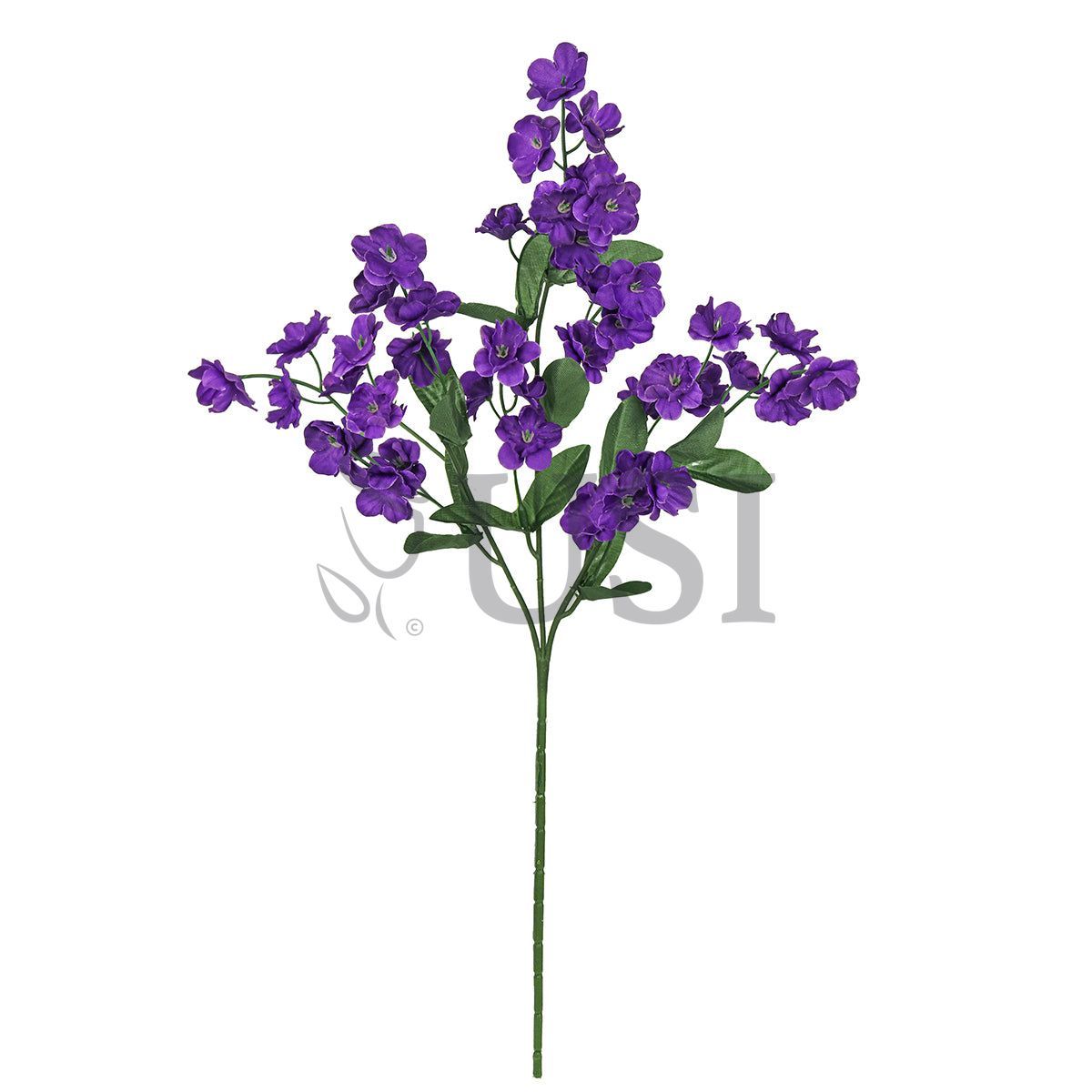 Standard Double Ruffle Baby's Breath Gypsophila Flower Spray, 18in, Purple
