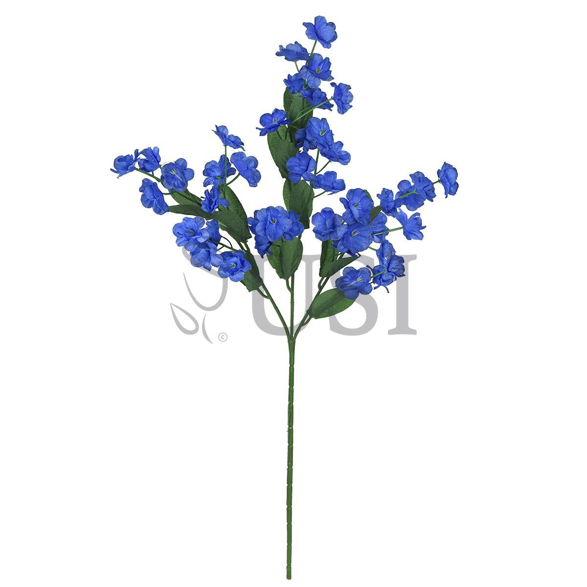 Standard Double Ruffle Baby's Breath Gypsophila Flower Spray, 18in, Royal Blue