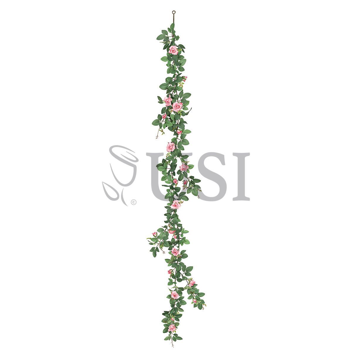 Tea Rose Flower Garland, 6ft, Pink