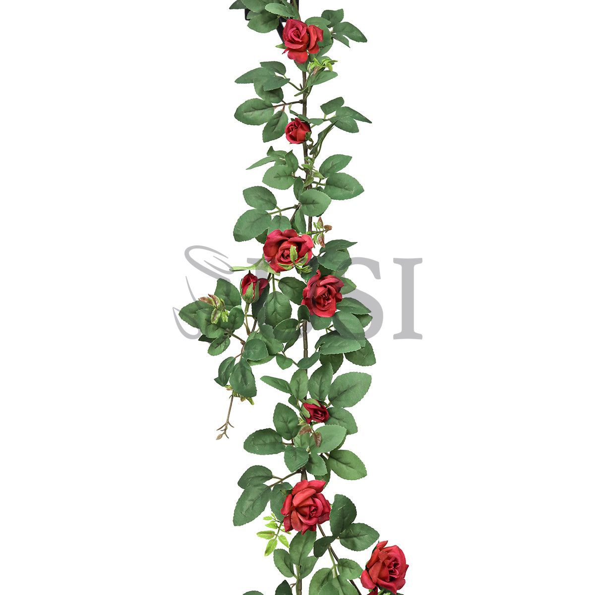 Tea Rose Flower Garland, 6ft, Red