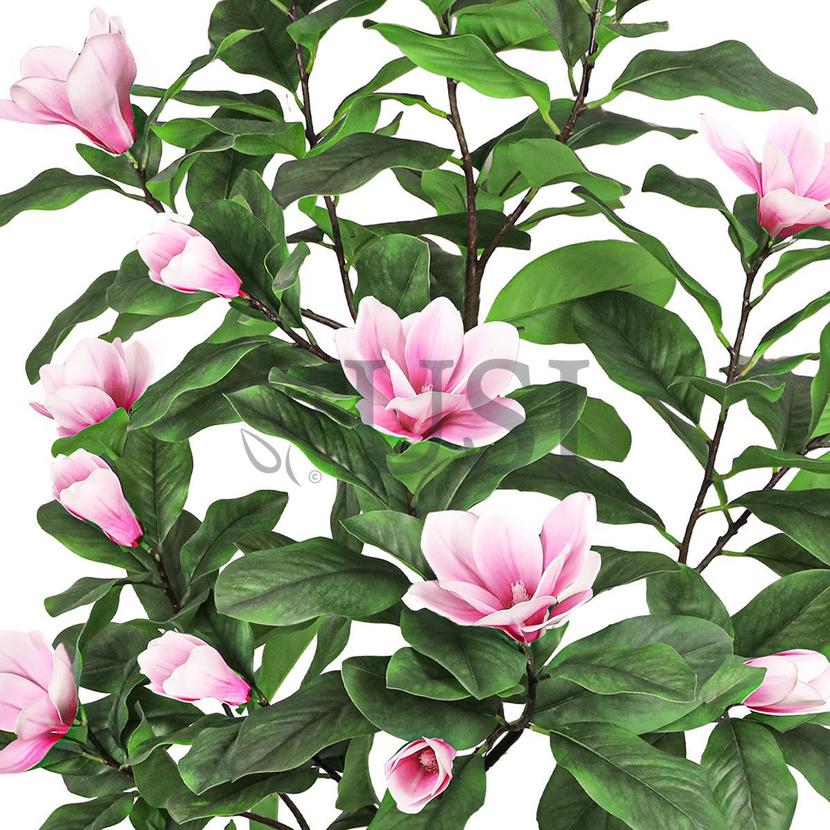 Magnolia Flower Tree Real Touch Potted, 6ft, Pink