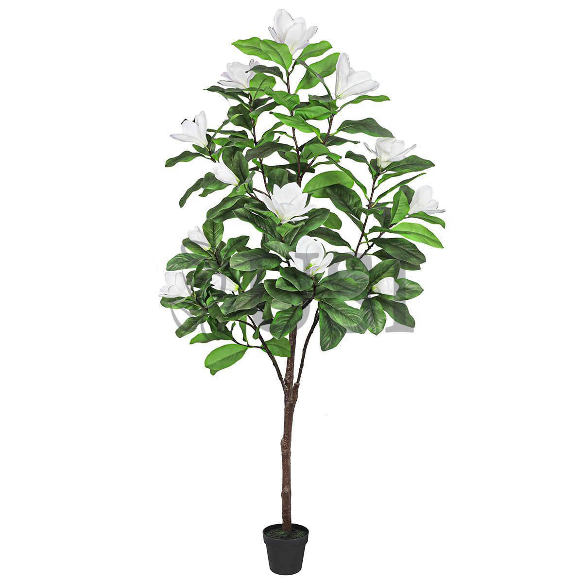 Magnolia Flower Tree Real Touch Potted, 6ft, White