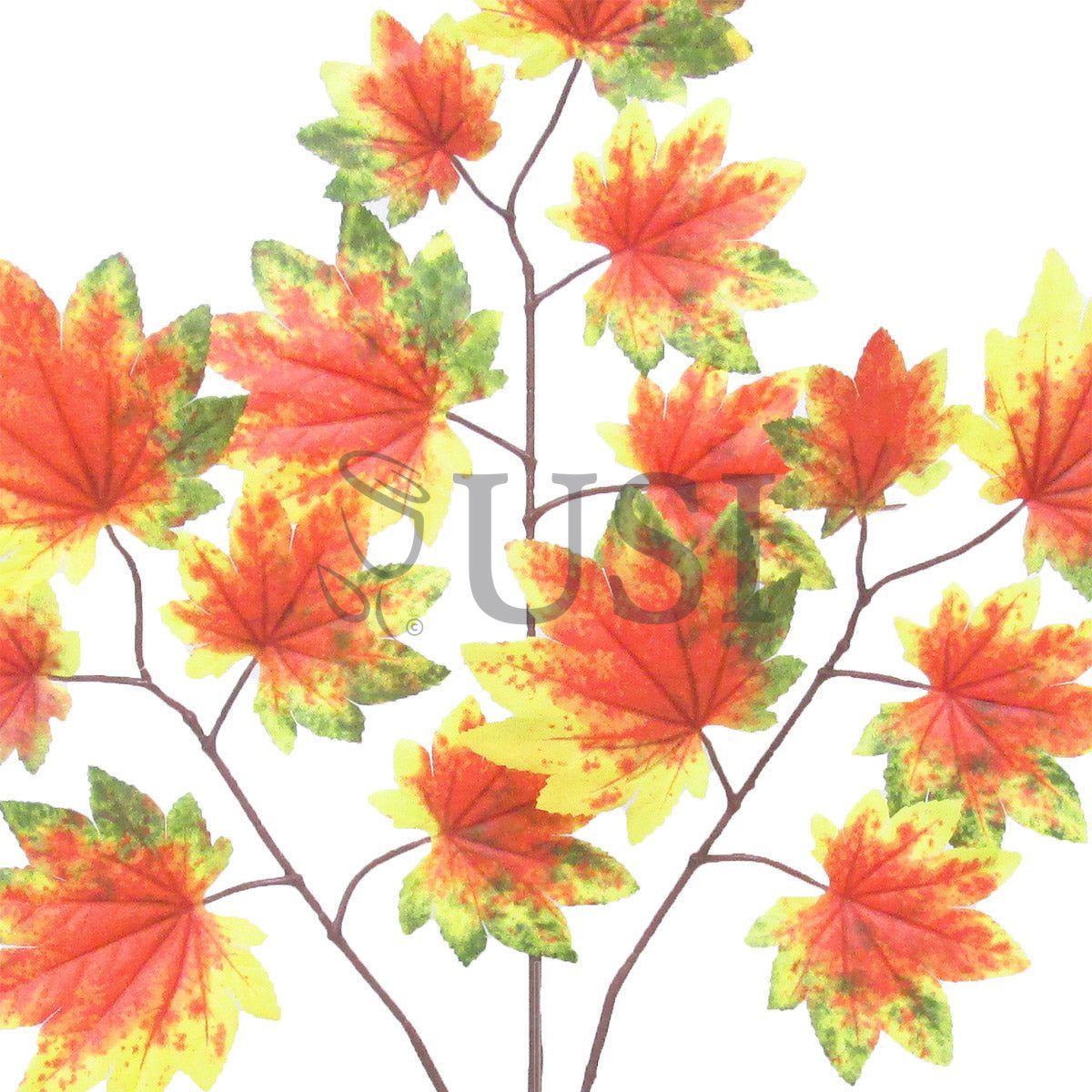 Maple Leaf Spray x 15, 22in, Yellow Green