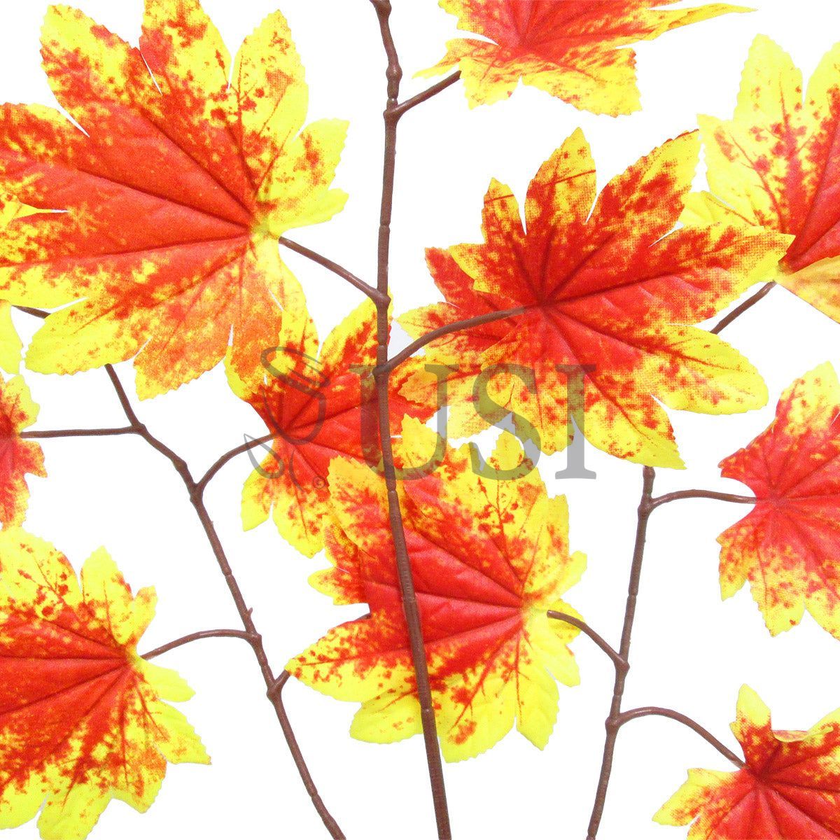 Maple Leaf Spray x 15, 22in, Yellow Orange