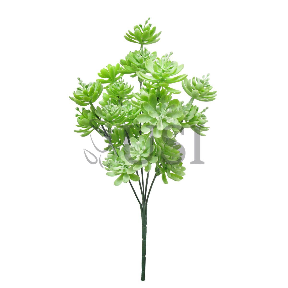 Gem Lotus Succulent Bush Plastic x5, 12in, Frosted Light