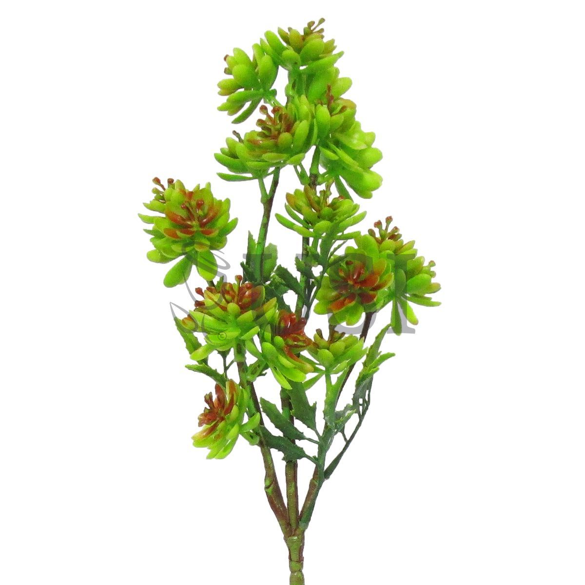 Gem Lotus Succulent Branch Stem Plastic, 22in, Green Red