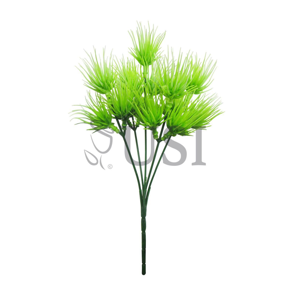 Tillandsia Succulent Bush Plastic x5, 11in, Frosted Green