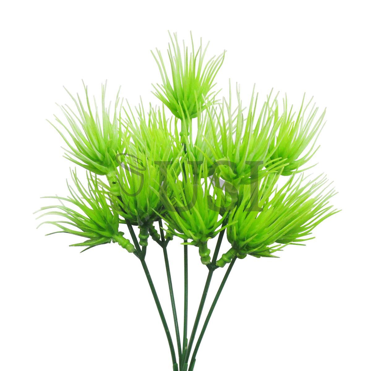 Tillandsia Succulent Bush Plastic x5, 11in, Frosted Green