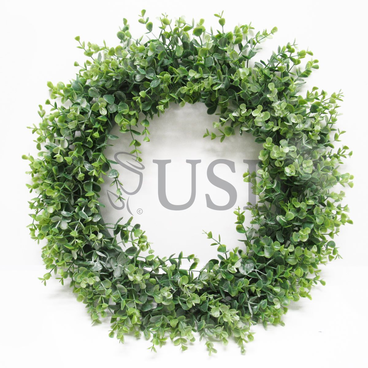Full Eucalyptus Wreath, 22in, Frosted Green