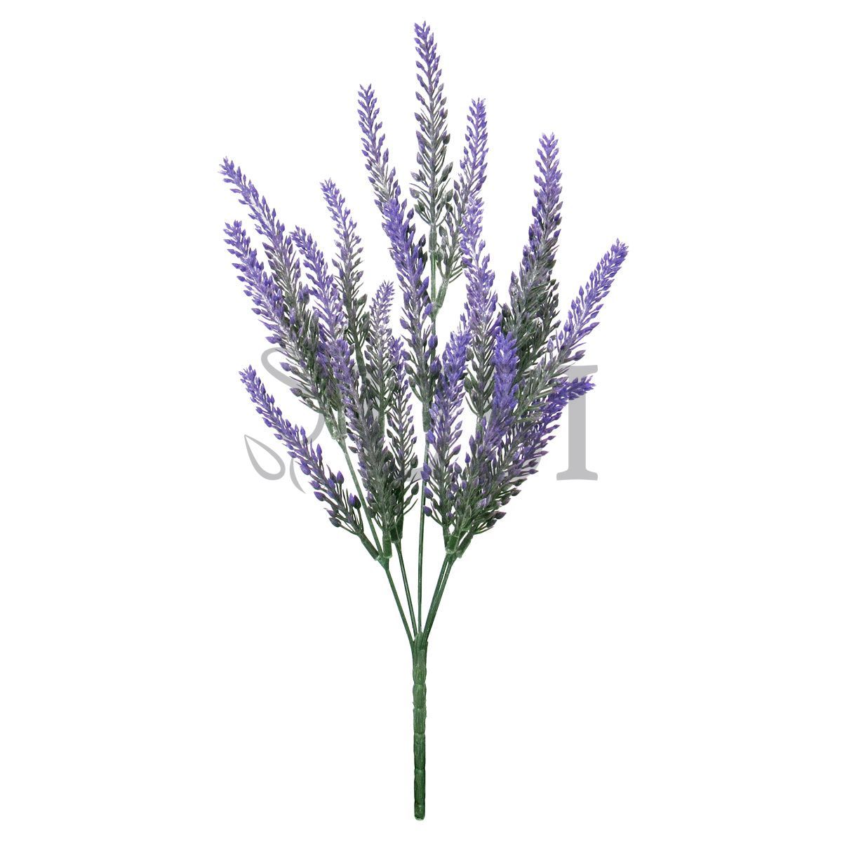 Lavender Flower Plastic Bush x5, 14.75in, Lavender