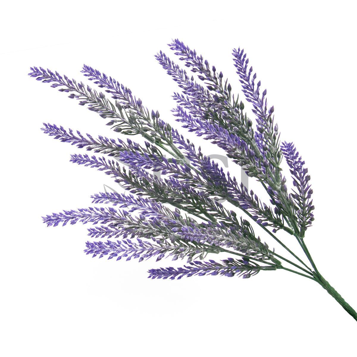 Lavender Flower Plastic Bush x5, 14.75in, Lavender