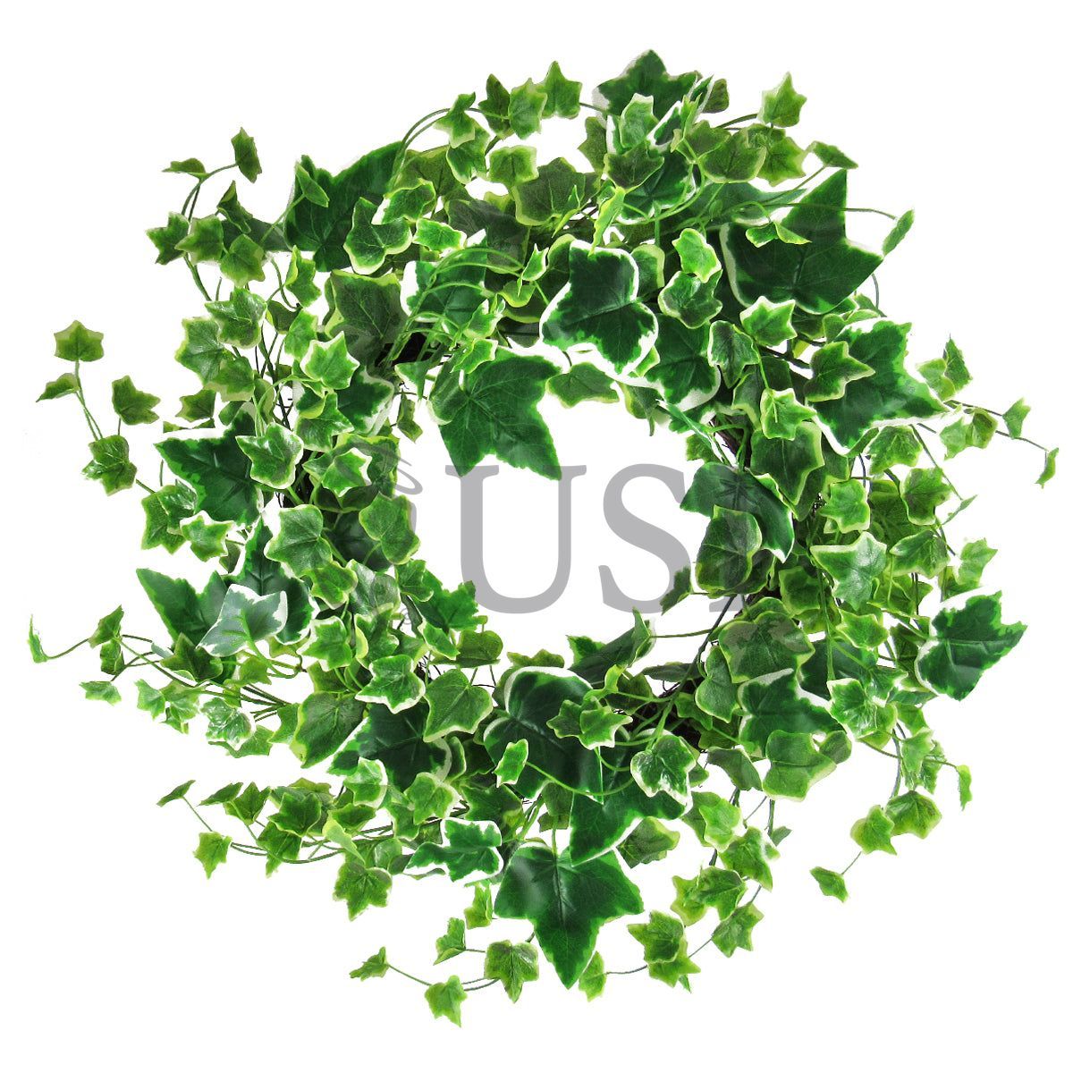 Ivy Foliage Leaf Wreath, 22in, Variegated