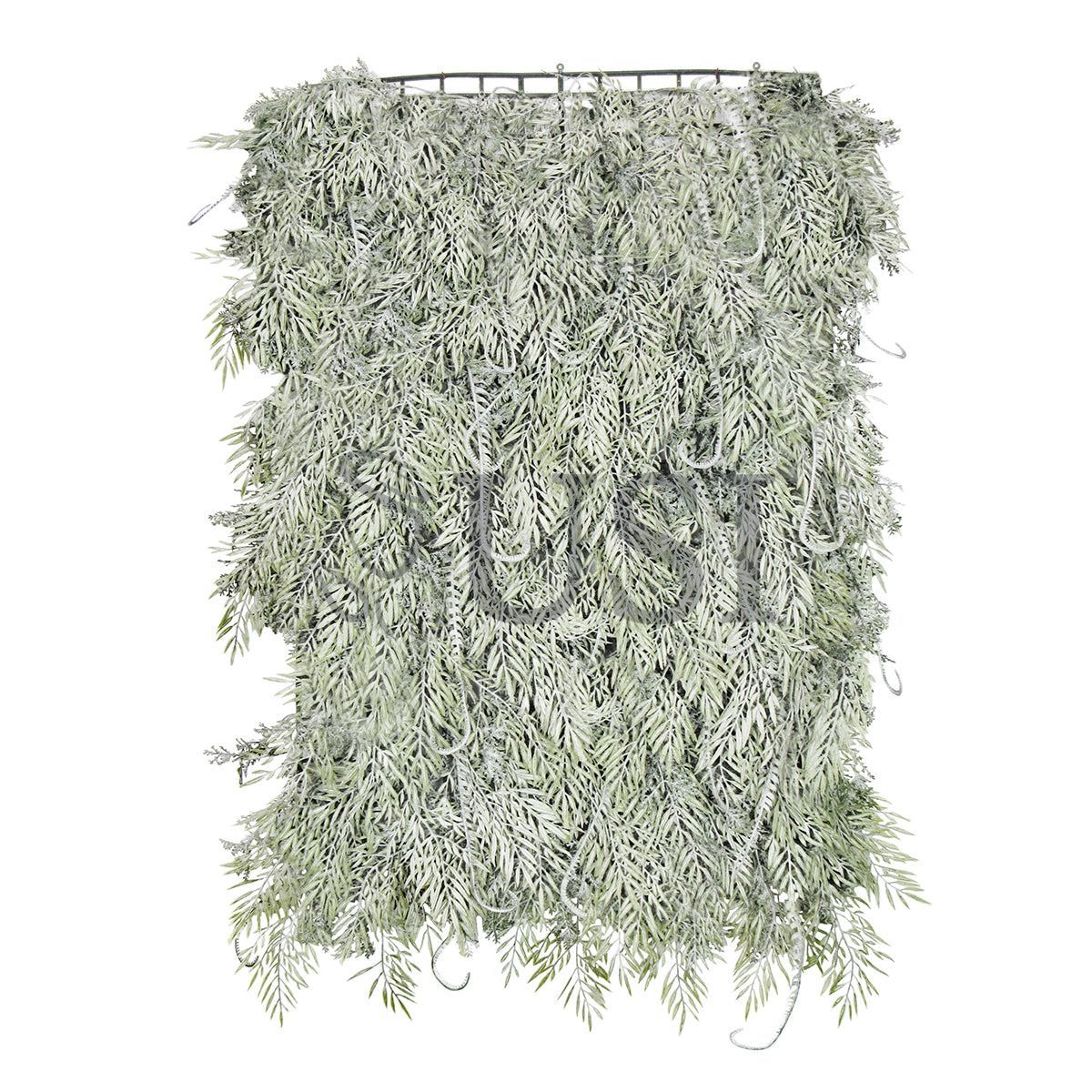Frosted Willow Fern Green Hedge Mat Soft Plastic, 16x24in, Frosted Green