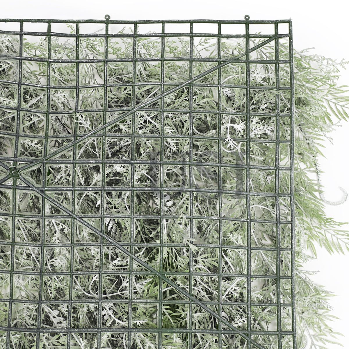 Frosted Willow Fern Green Hedge Mat Soft Plastic, 16x24in, Frosted Green
