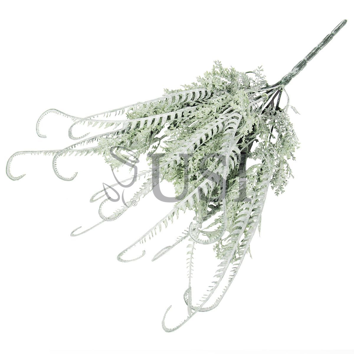 Mimosa Fern Mix Greenery Bush Soft Plastic x7, 14in, Frosted Green