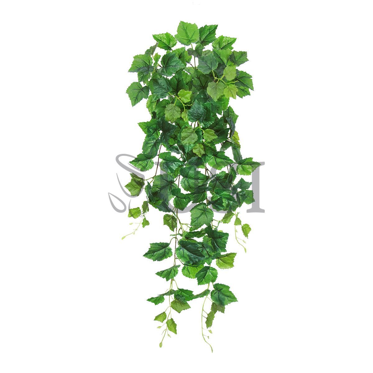 Grape Leaf Ivy Hanging Greenery Bush, 32in, Green