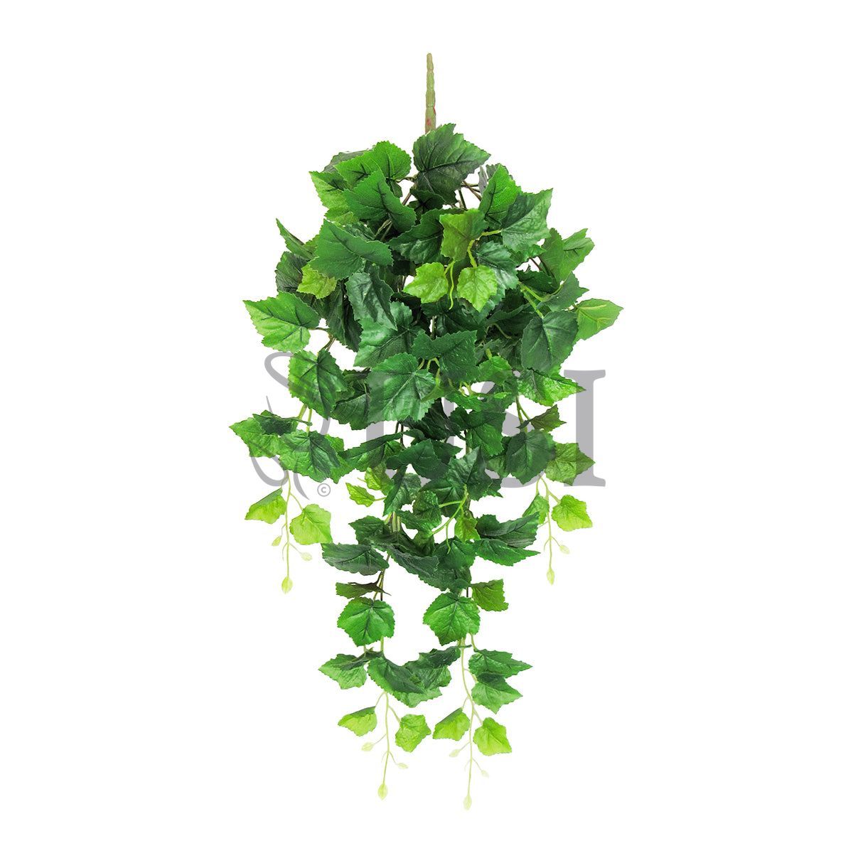 Grape Leaf Ivy Hanging Greenery Bush, 32in, Green
