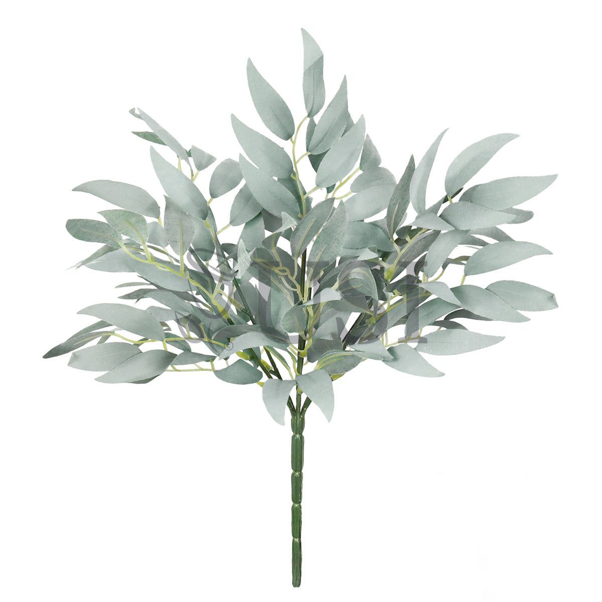 Willow Leaf Greenery Bush, 14in, Frosted Green