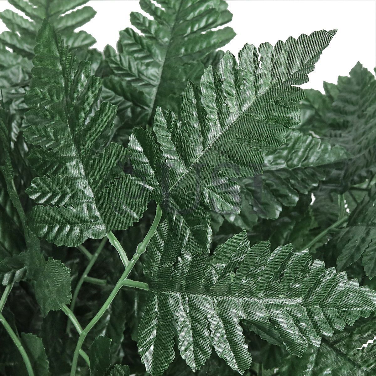 Standard Leather Fern Greenery Bush x12, 18in, Green