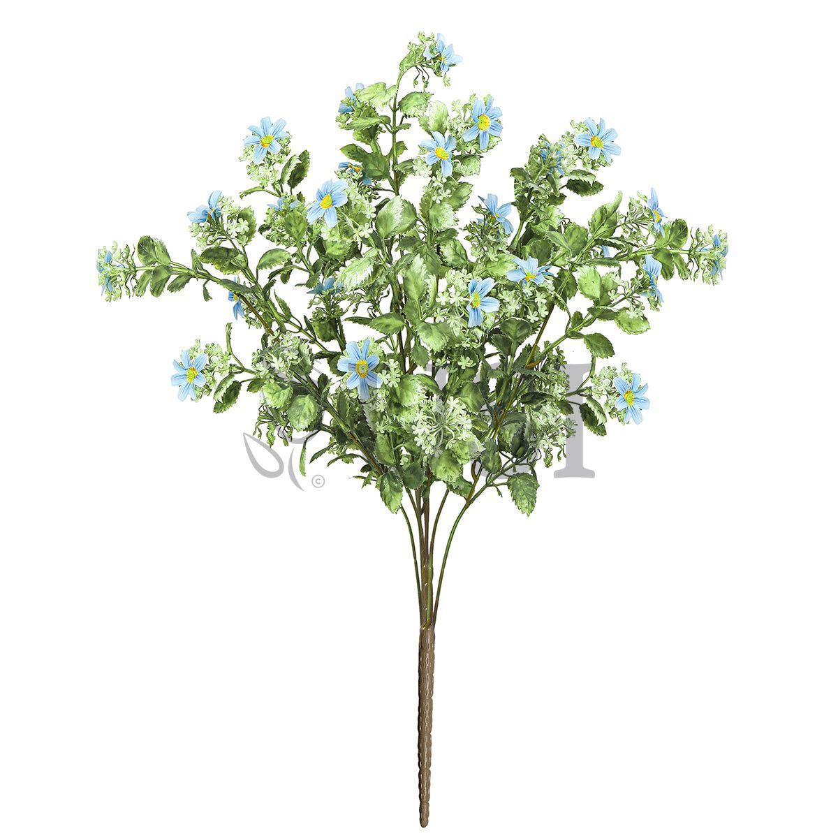 Wild Daisy Greenery Bush Plastic x7, 20in, Blue