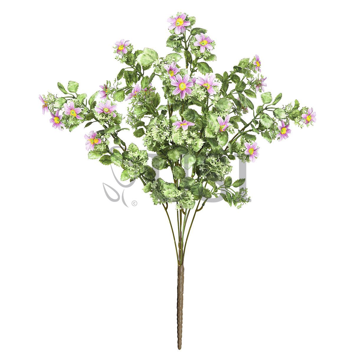 Wild Daisy Greenery Bush Plastic x7, 20in, Lavender