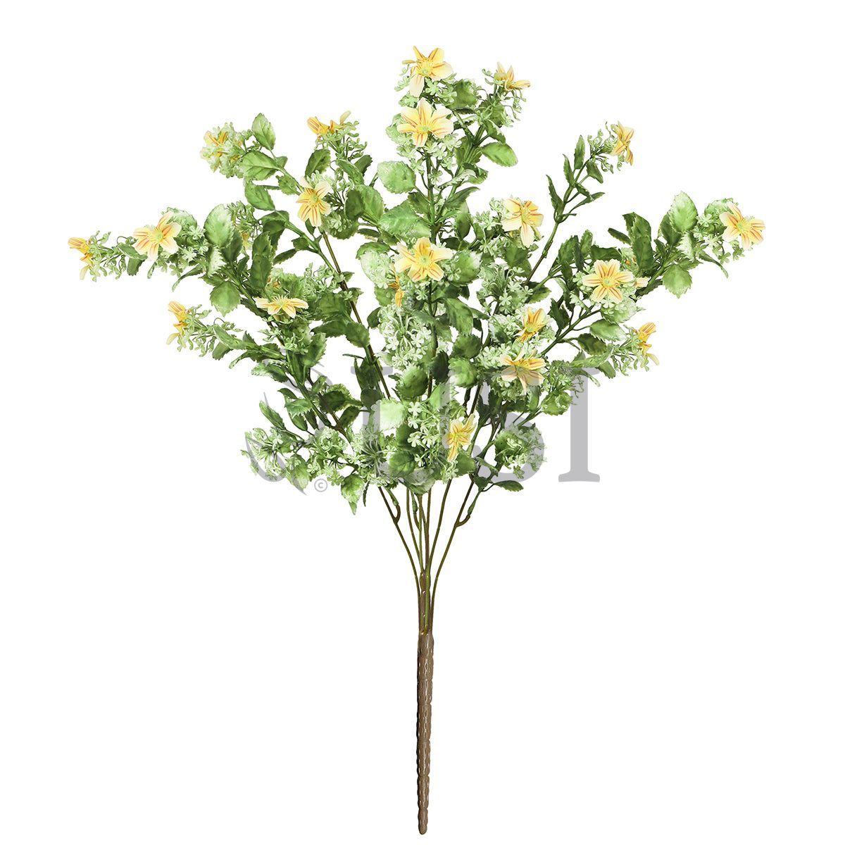 Wild Daisy Greenery Bush Plastic x7, 20in, Yellow