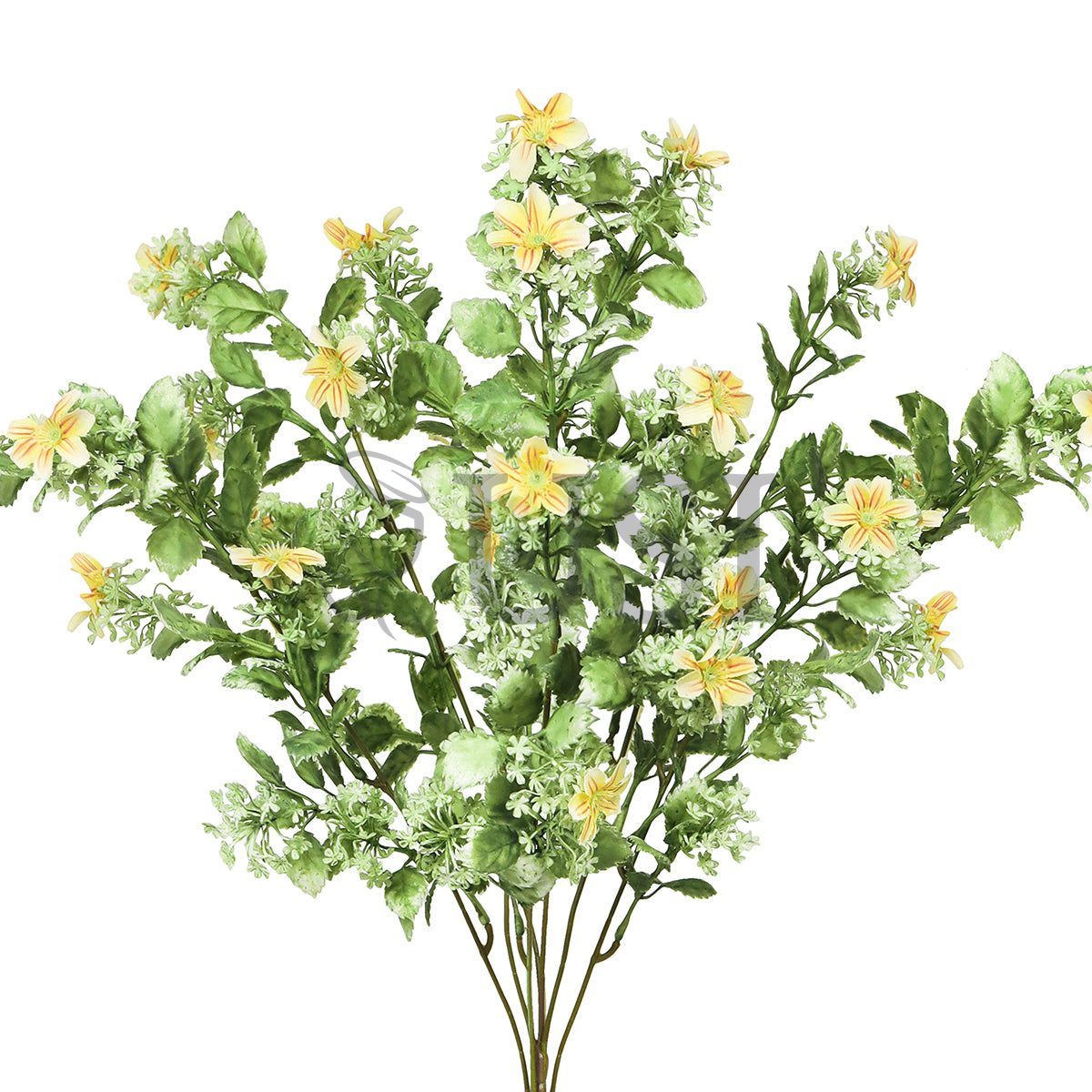 Wild Daisy Greenery Bush Plastic x7, 20in, Yellow