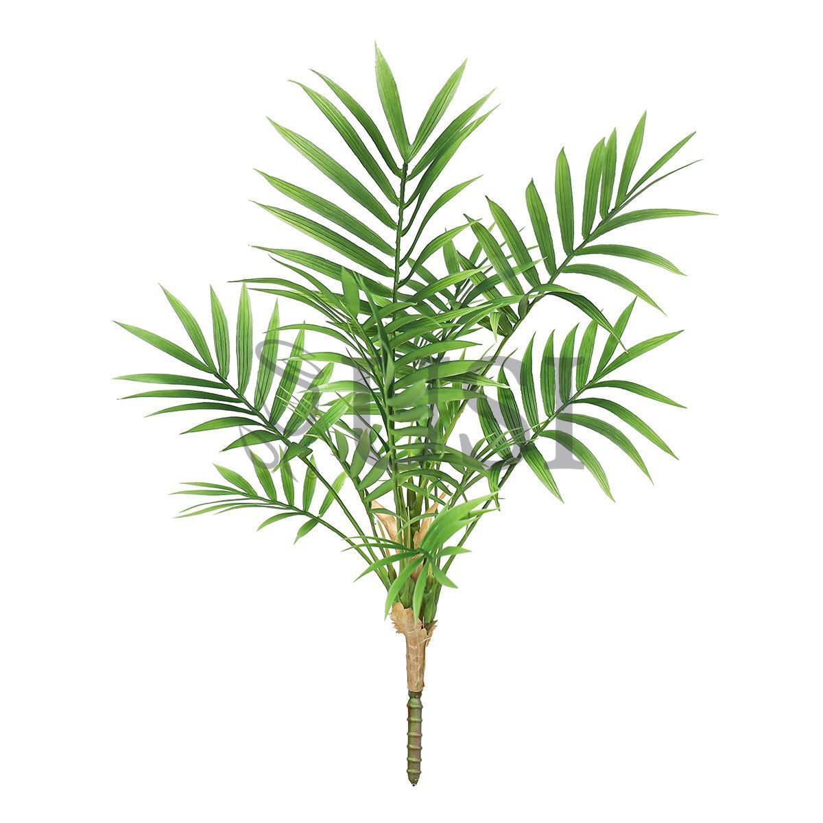 Young Palm Leaf Greenery Bush Plastic, 16in, Green