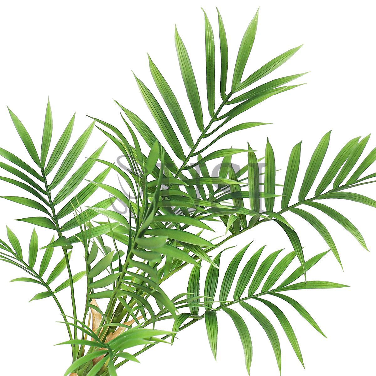 Young Palm Leaf Greenery Bush Plastic, 16in, Green