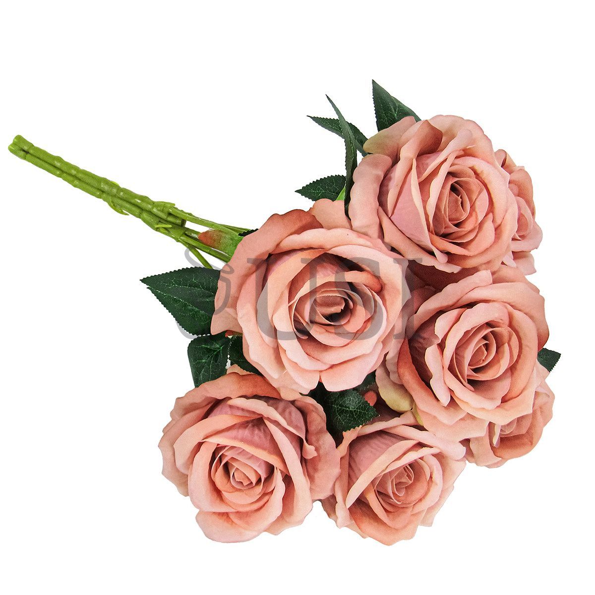 Velvet Rose Bush x7, 16in, Dusty Rose